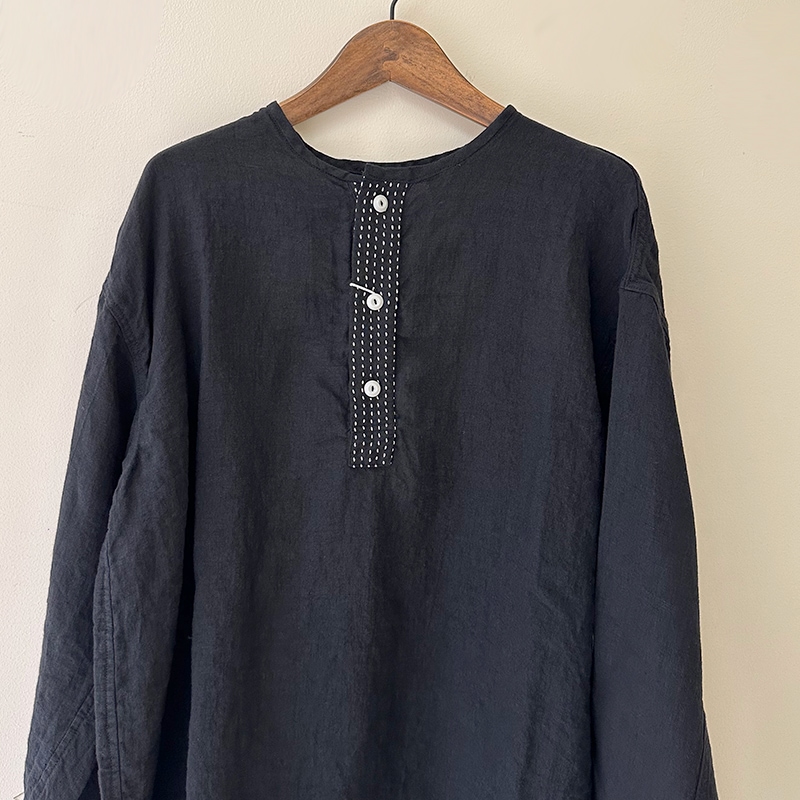 FUNSET OF ART ファンセットオブアート フランスリネンヘンリーシャツ