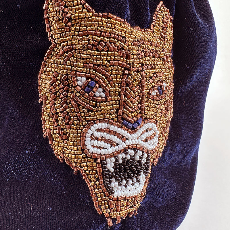ティグルブロカンテ Tigre刺繍巾着バッグ