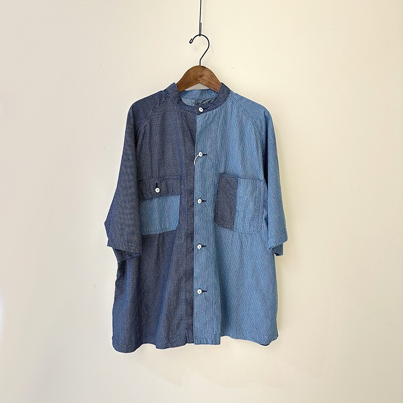 FUNSET OF ART ファンセットオブアート 　IDGドット抜染半袖カバーシャツ