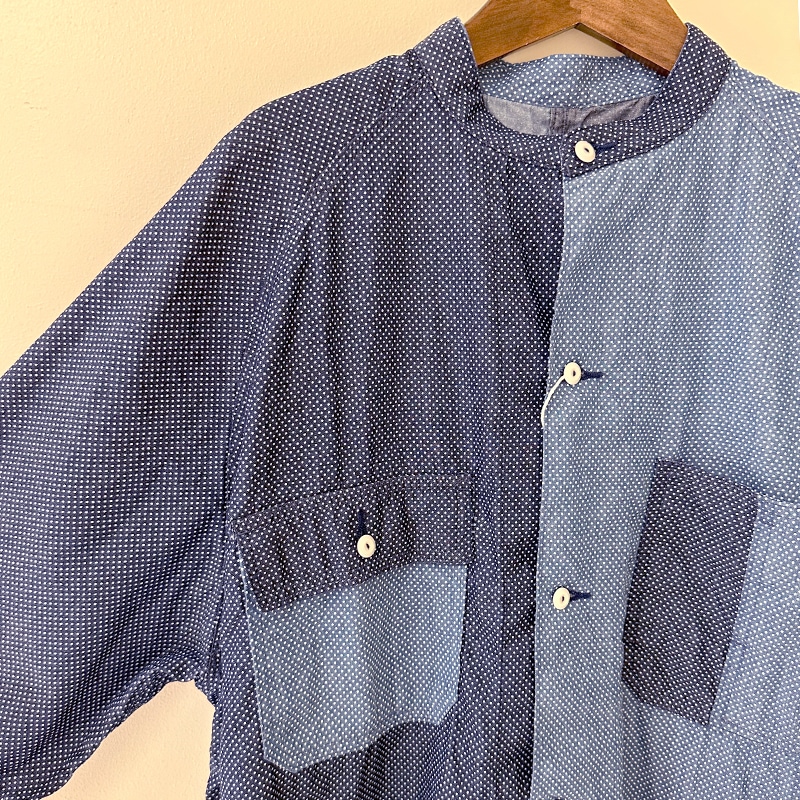 FUNSET OF ART ファンセットオブアート 　IDGドット抜染半袖カバーシャツ
