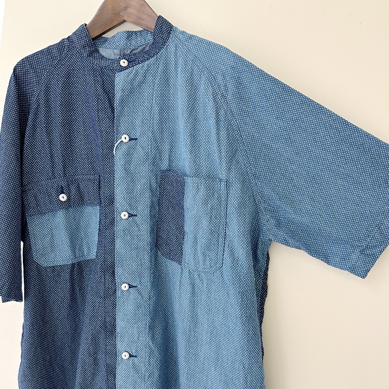 FUNSET OF ART ファンセットオブアート 　IDGドット抜染半袖カバーシャツ