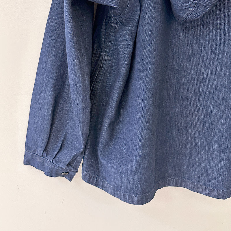 ティグルブロカンテ 11.5ozデニム フーディーアノラック unisex Indigo