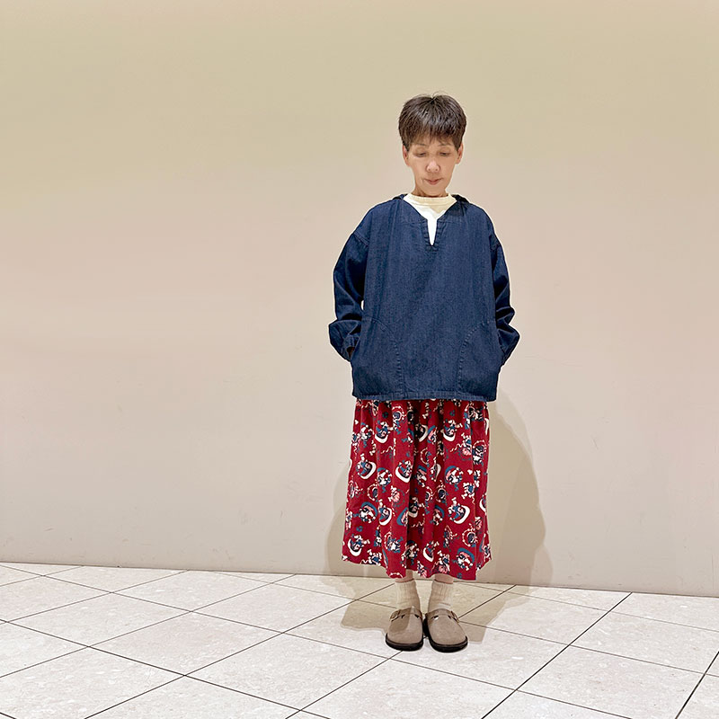 ティグルブロカンテ 11.5ozデニム フーディーアノラック unisex Indigo