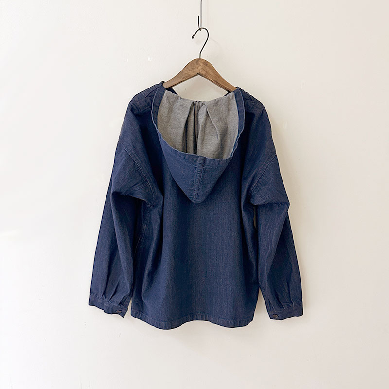 ティグルブロカンテ 11.5ozデニム フーディーアノラック unisex Indigo