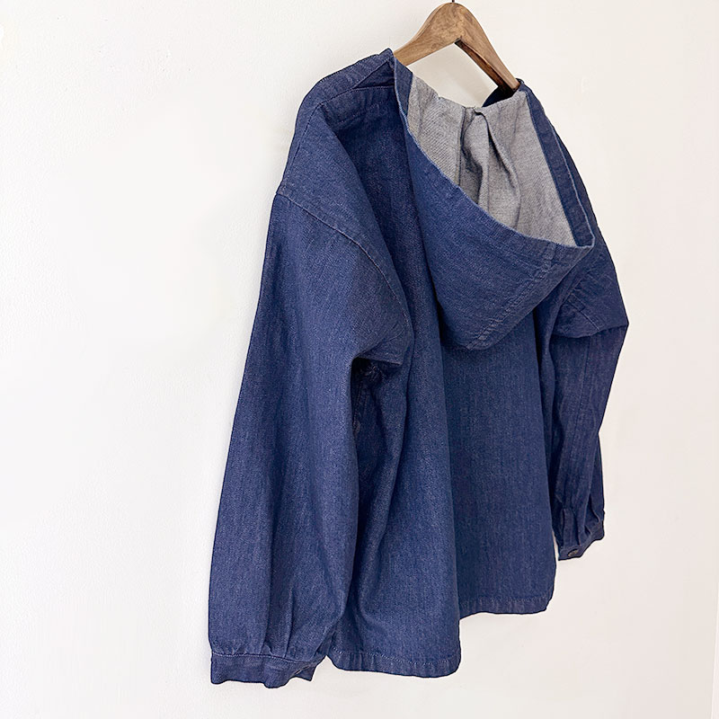 ティグルブロカンテ 11.5ozデニム フーディーアノラック unisex Indigo