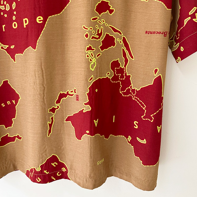 ティグルブロカンテ アーミーマップレーヨン ベニスビーチS/S シャツ unisex