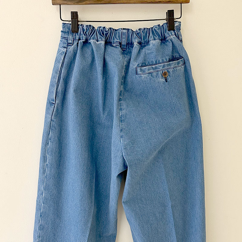 ティグルブロカンテ 10.5ozフラットデニム コモド9分丈スラックス Fede