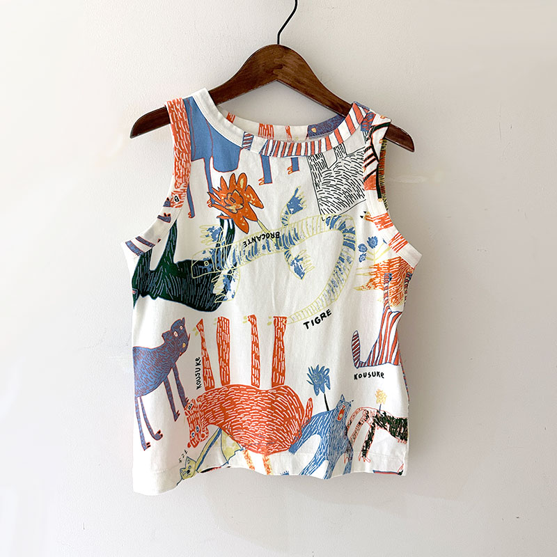 ティグルブロカンテ  Lively animals天竺 Ladies タンクトップ