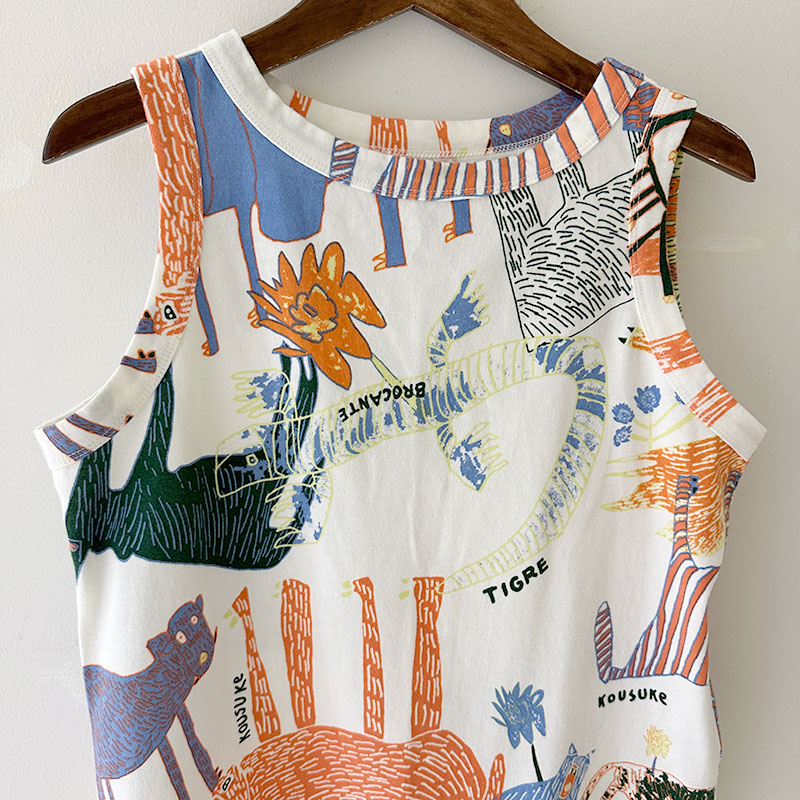 ティグルブロカンテ  Lively animals天竺 Ladies タンクトップ