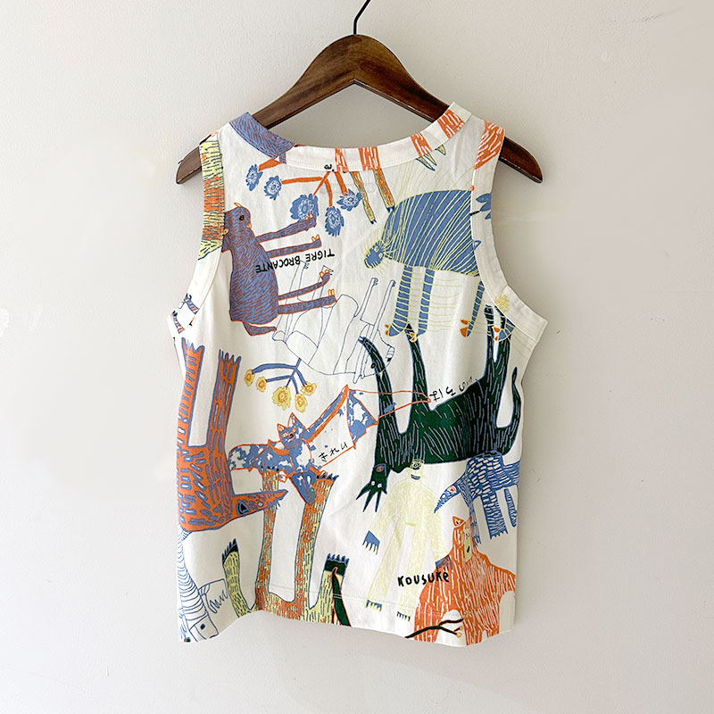 ティグルブロカンテ  Lively animals天竺 Ladies タンクトップ