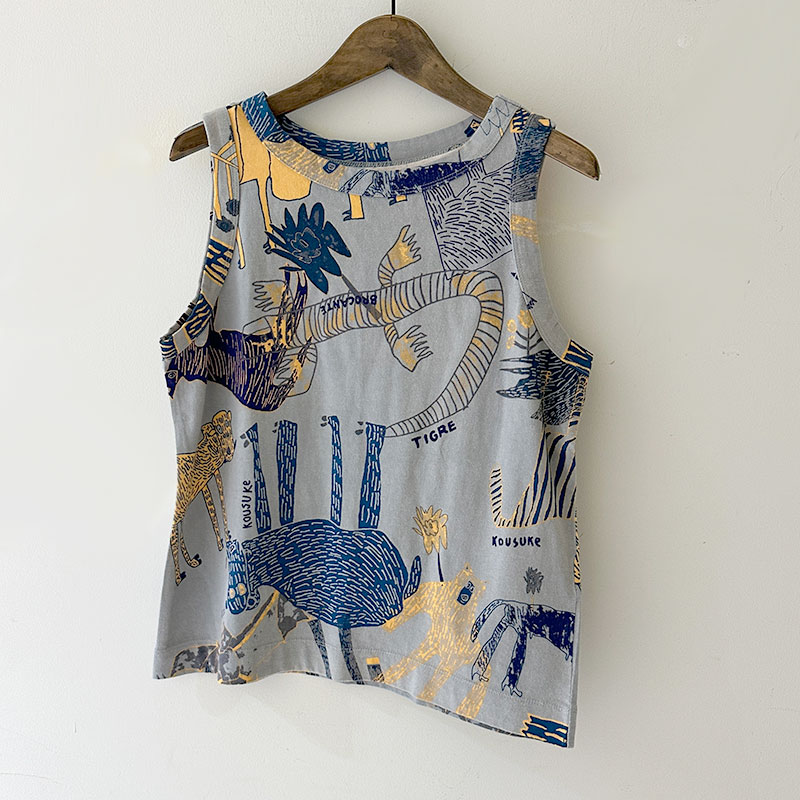 ティグルブロカンテ  Lively animals天竺 Ladies タンクトップ