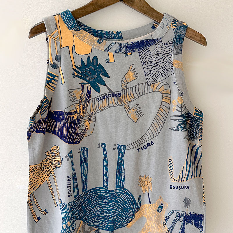 ティグルブロカンテ  Lively animals天竺 Ladies タンクトップ