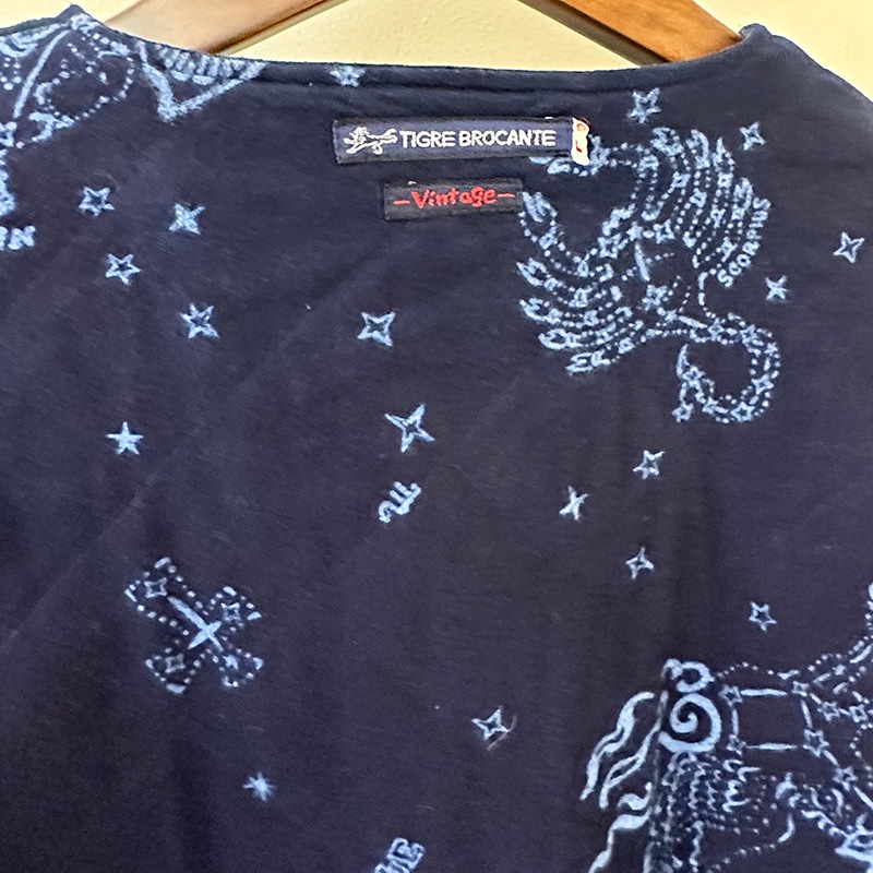 ティグルブロカンテ 藍の古布 ショートリブ ジャケット unisex Indigo 