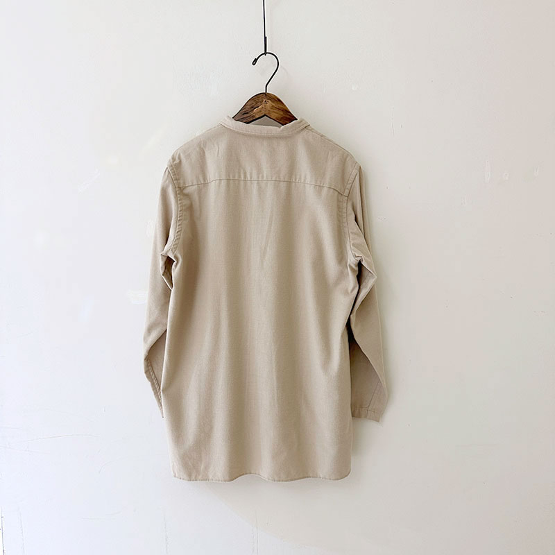 ティグルブロカンテ ビエラネルツイル スモールカラーロングシャツ unisex