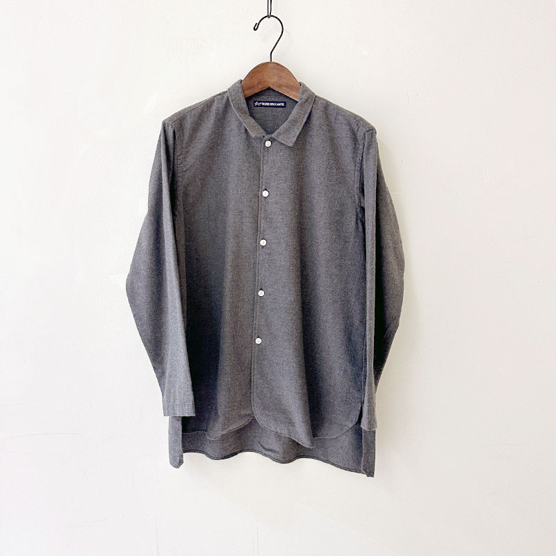 ティグルブロカンテ ビエラネルツイル スモールカラーロングシャツ unisex