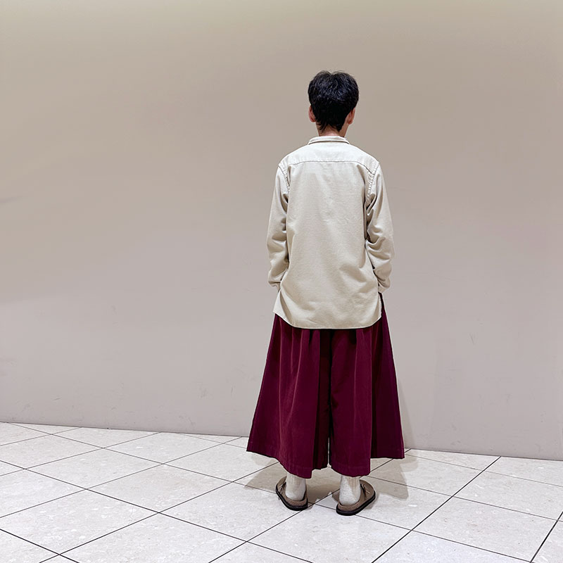 ティグルブロカンテ ビエラネルツイル スモールカラーロングシャツ unisex