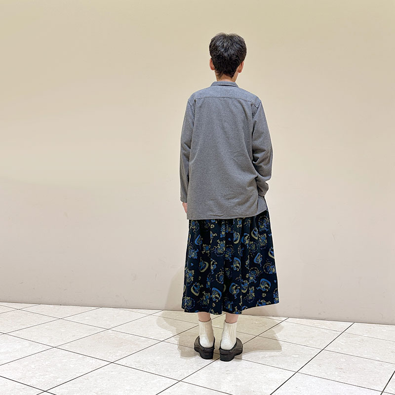 ティグルブロカンテ ビエラネルツイル スモールカラーロングシャツ unisex