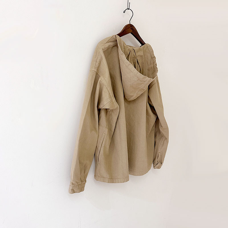 ティグルブロカンテ 9.5ozカツラギ フーディーアノラック unisex Light Beige