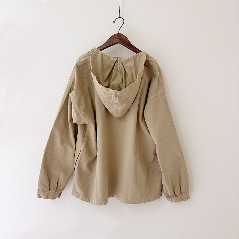 ティグルブロカンテ 9.5ozカツラギ フーディーアノラック unisex Light Beige