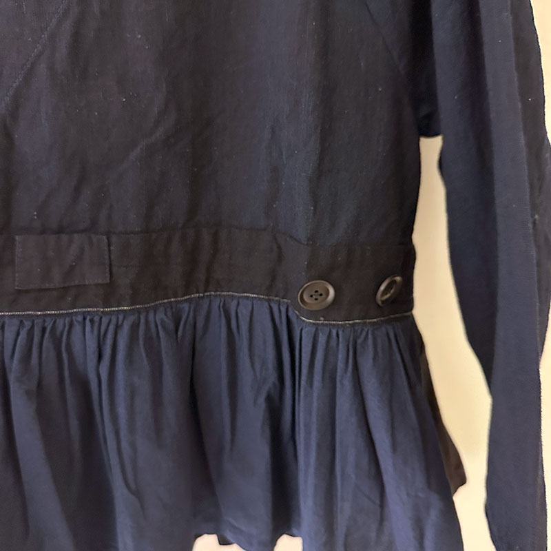 ティグルブロカンテ 藍の古布 ベルトギャザーチュニック Indigo