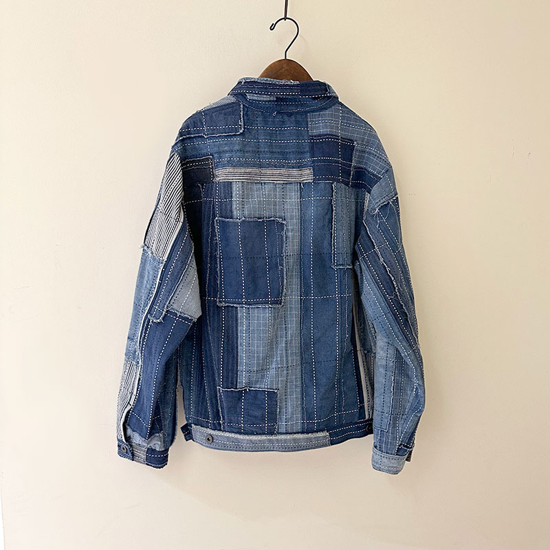 FUNSET OF ART ファンセットオブアート 刺し子パッチワークベストL FUNSET OF ART ファンセットオブアート 刺し子パッチワークベストL メンズ