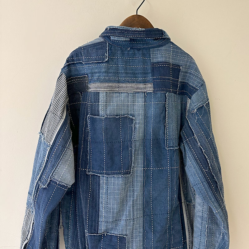 FUNSET OF ART ファンセットオブアート 刺し子パッチワークベストL FUNSET OF ART ファンセットオブアート 刺し子パッチワークベストL