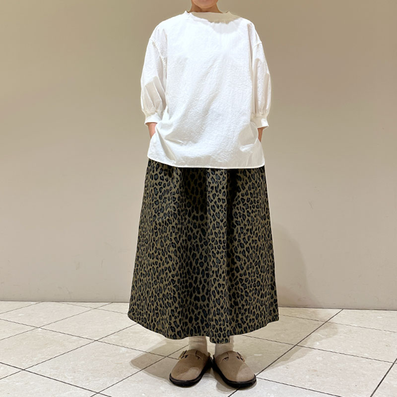 ティグルブロカンテ C/N レオパード ポケットフィセルロングスカート　