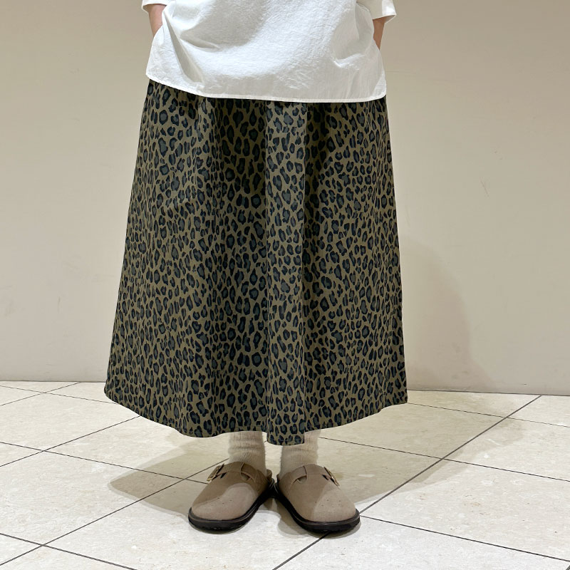 ティグルブロカンテ C/N レオパード ポケットフィセルロングスカート　