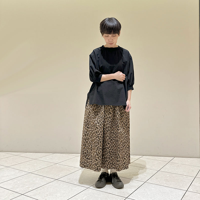 ティグルブロカンテ C/N レオパード ポケットフィセルロングスカート　