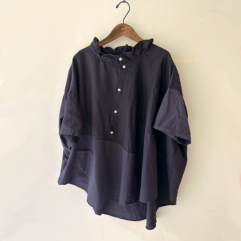 ティグルブロカンテ ミックスソリッド シャツ　S/S