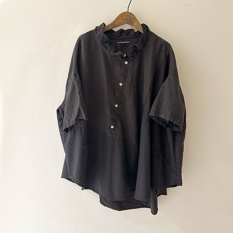 ティグルブロカンテ ミックスソリッド シャツ　S/S