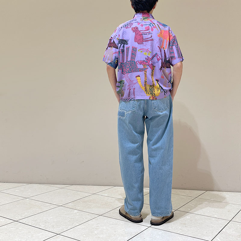 ティグルブロカンテ Lively animalsレーヨン ベニスビーチS/S シャツ unisex