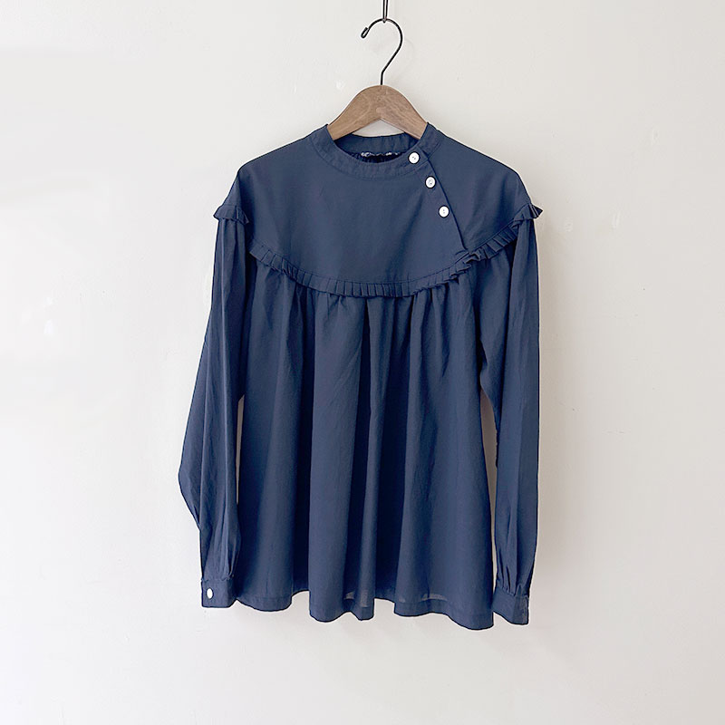 ティグルブロカンテ コットンテンセルローン ラウンドヨークチュニック