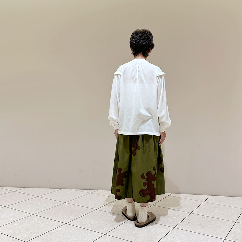 ティグルブロカンテ コットンテンセルローン ラウンドヨークチュニック