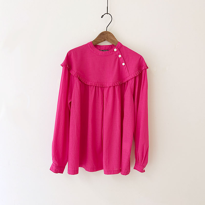 ティグルブロカンテ コットンテンセルローン ラウンドヨークチュニック