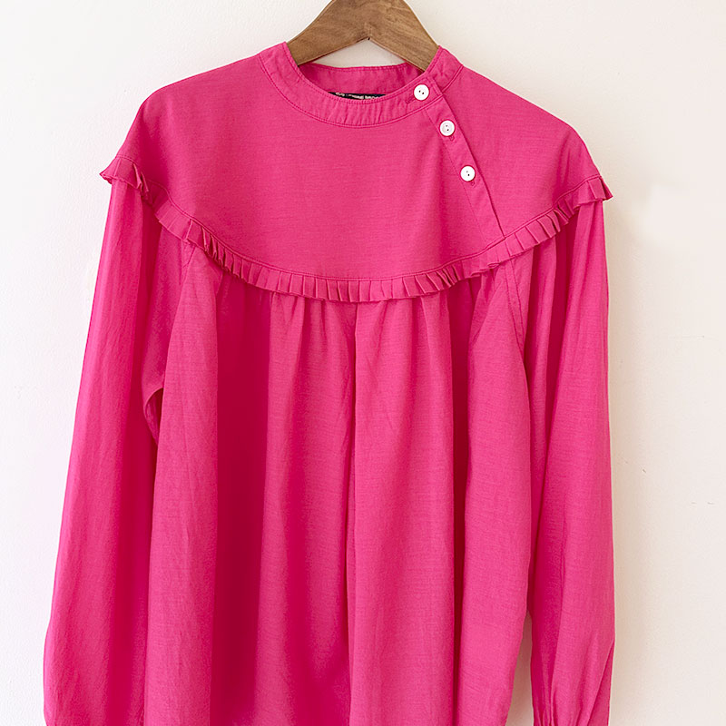 ティグルブロカンテ コットンテンセルローン ラウンドヨークチュニック