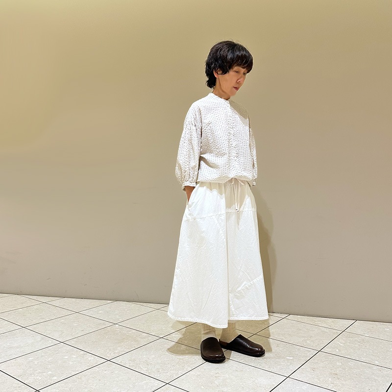 ティグルブロカンテ コットンリネンタイプライター フレアランダム