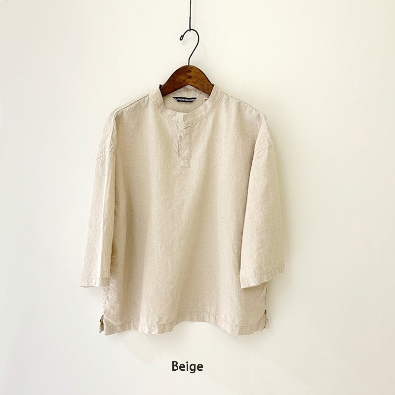 ティグルブロカンテ ハーフリネン ヤッコシャツ unisex