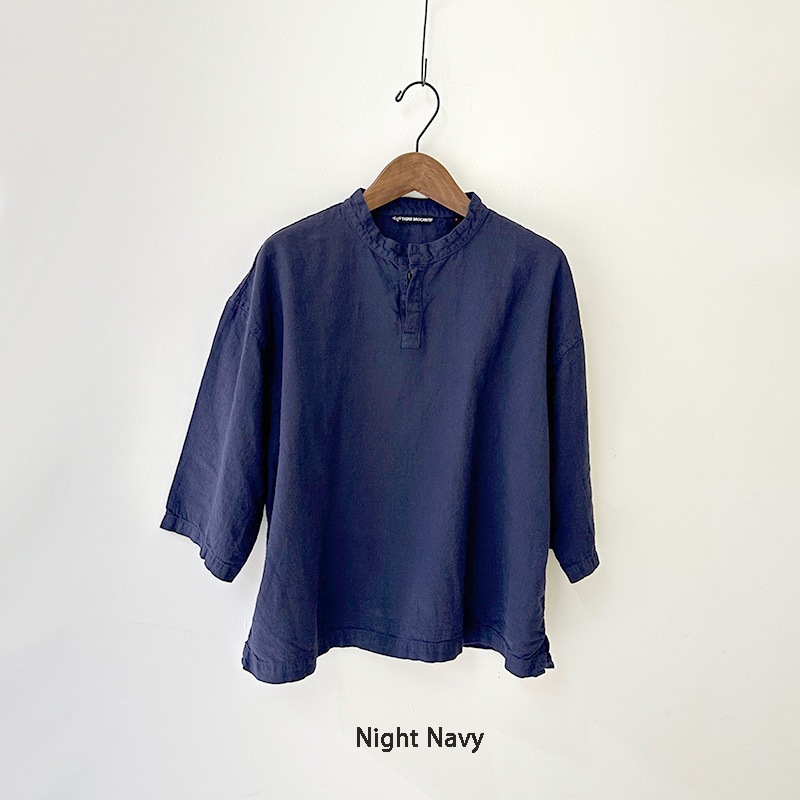 日本製【TIGRE BROCANTE】半袖リネンシャツ　リメイク風シャツ　F ティグルブロカンテ ハーフリネン ヤッコシャツ unisex | TIGRE