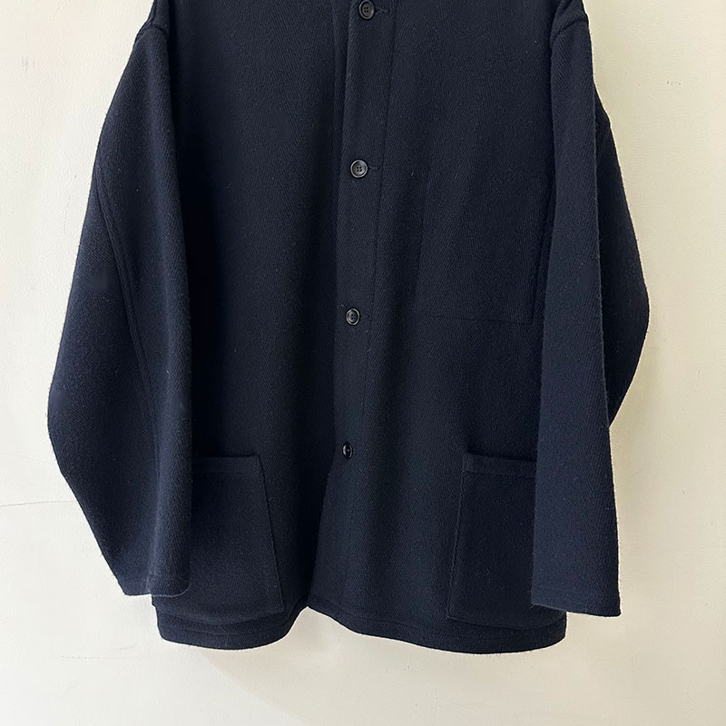 ティグルブロカンテ カルゼヘリンボン スタンドカバーオール unisex Night Navy