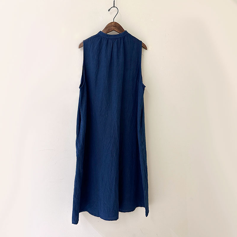 ティグルブロカンテ コットンリネンコードサッカー ギャザーTie N/S ワンピース AI