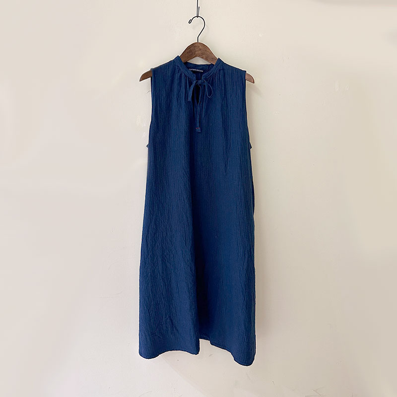 ティグルブロカンテ コットンリネンコードサッカー ギャザーTie N/S ワンピース AI