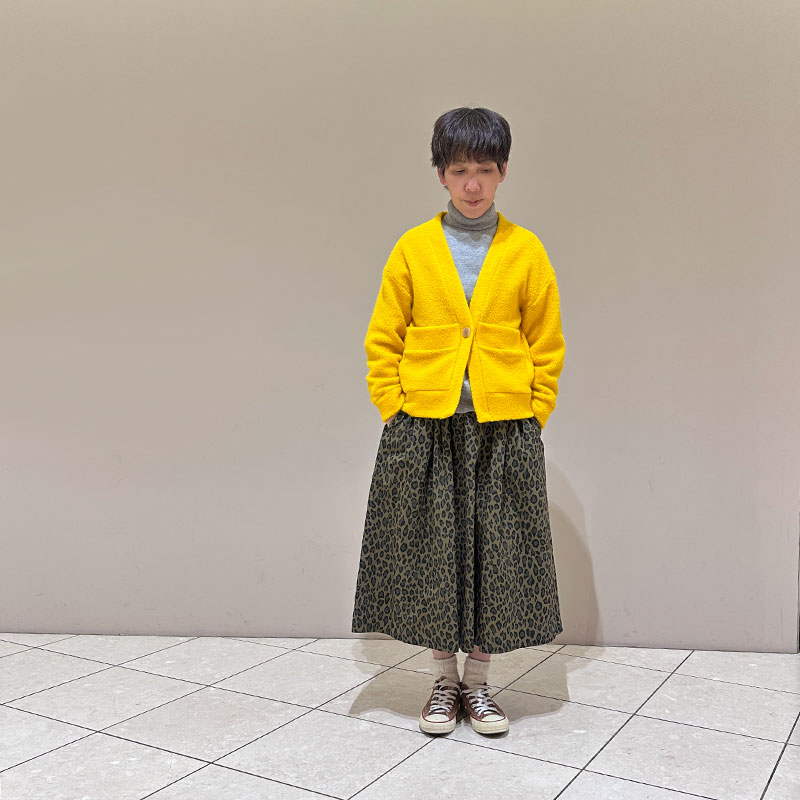 ティグルブロカンテ ウールパイル ガウンカーディガン Beige