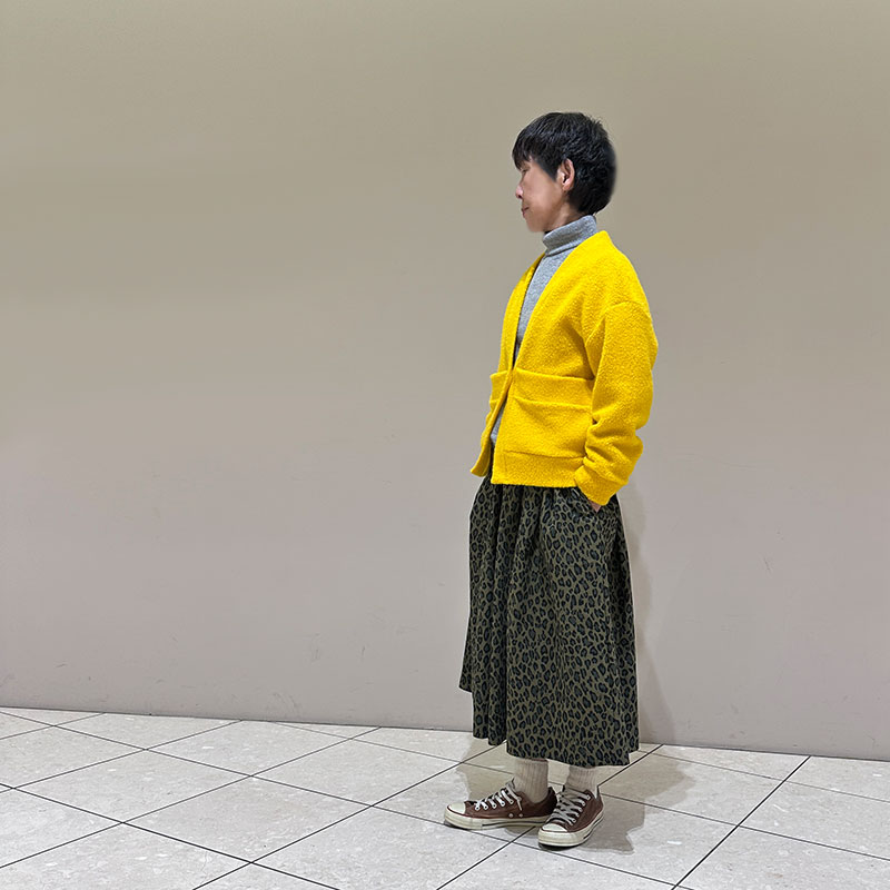 ティグルブロカンテ ウールパイル ガウンカーディガン Beige