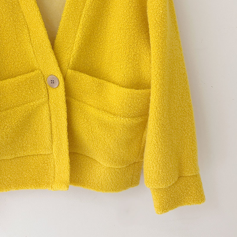 ティグルブロカンテ ウールパイル ガウンカーディガン Beige