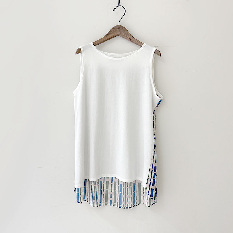 ティグルブロカンテ バンブーチェックブロード 切替タンクトップ