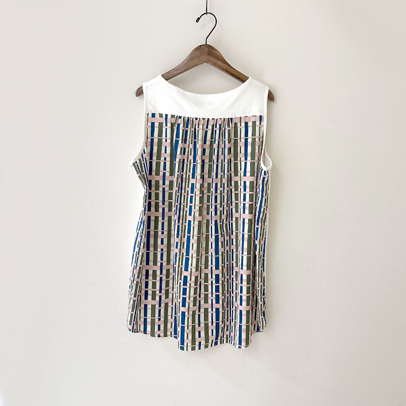 ティグルブロカンテ バンブーチェックブロード 切替タンクトップ