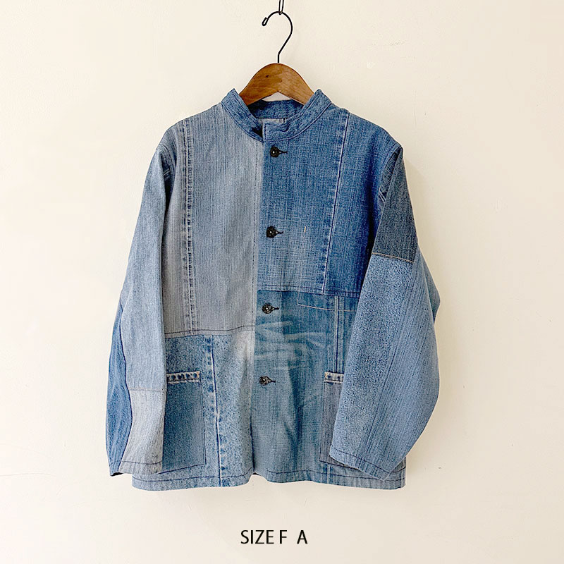 ティグルブロカンテ デニムMIX スタンドカバーオール unisex Indigo