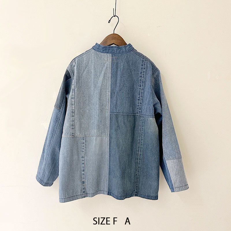 ティグルブロカンテ デニムMIX スタンドカバーオール unisex Indigo