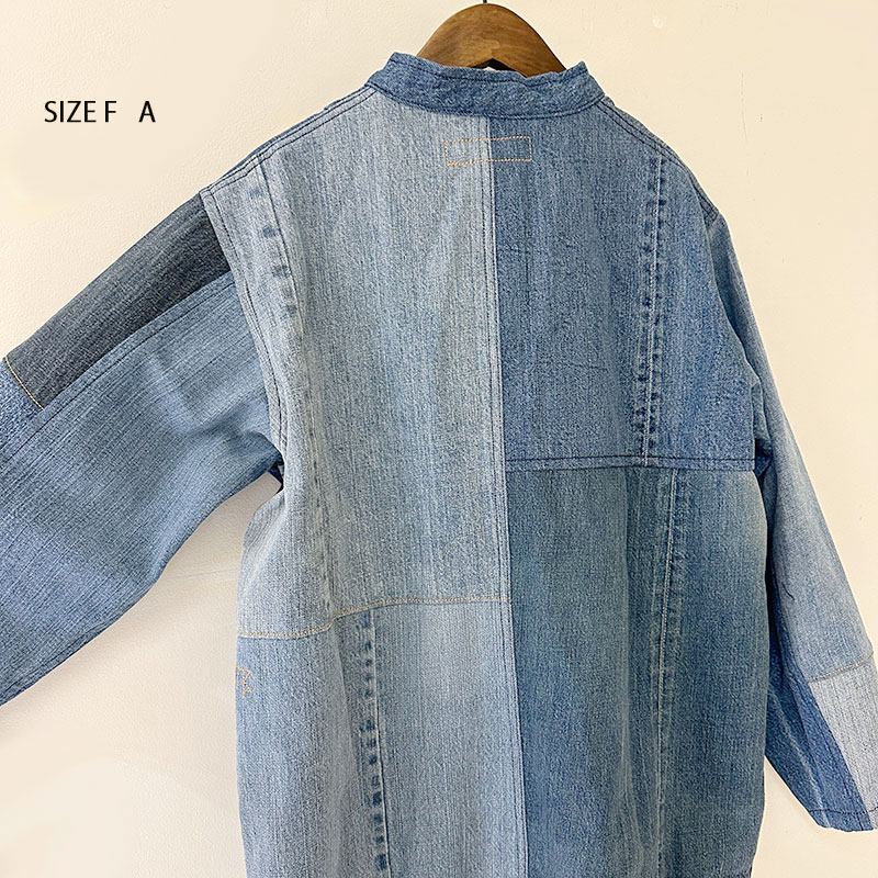 ティグルブロカンテ デニムMIX スタンドカバーオール unisex Indigo
